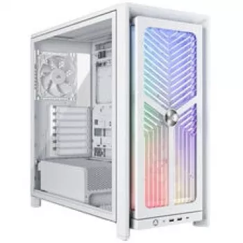 Corsair FRAME 4000X RS PC-Gehäuse, Midi-Tower, E-ATX - 4x RS120-Lüfter, weiß