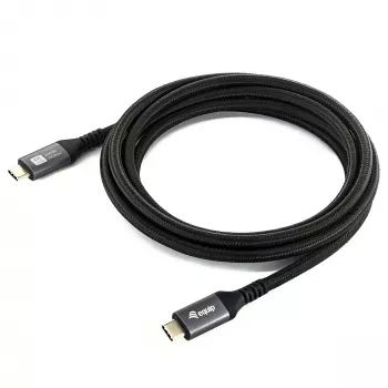 EQUIP USB4 Gen 2x2 C–C kaabel 3,0 m, PD 100 W, 4K/60 Hz, 20 Gbps, must