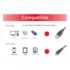 EQUIP USB 2.0 kaabel C to A M/M, 0,3 m, USB 2.0 480 Mbit/s, nikeldatud kontaktid, must