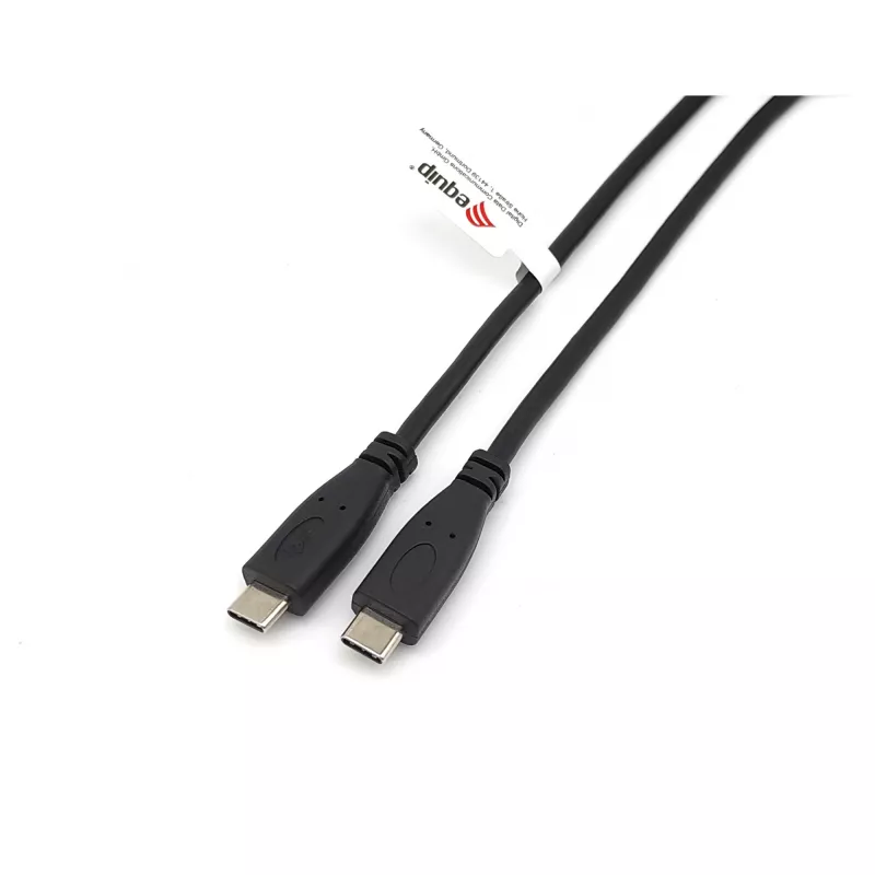 EQUIP USB 2.0 USB-C to USB-C kaabel M/M 0,3 m PD 60 W, 0,48 Gbit/s, nikkeldatud kontaktid, must