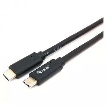 USB-C kuni USB-C kaabel EQUIP 128348, USB 3.2 Gen 1 (5 Gbit/s), PD 60 W, 0,5 m, must
