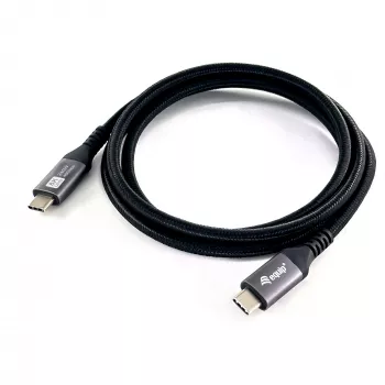 USB4 Gen3x2 C–C kaabel EQUIP 128380, 0,5 m, PD 3.1 240 W, 40 Gbps, 8K/60 Hz, must