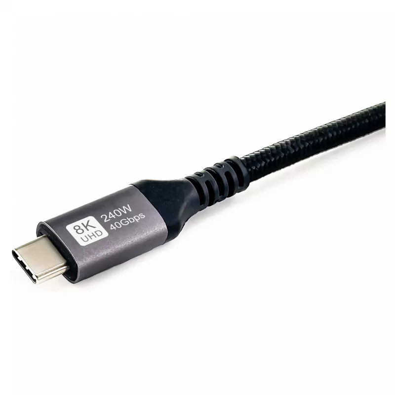USB4 Gen3x2 C–C kaabel EQUIP 128380, 0,5 m, PD 3.1 240 W, 40 Gbps, 8K/60 Hz, must