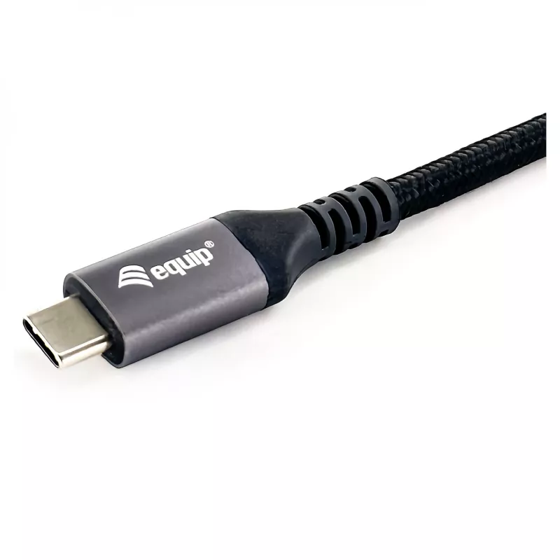 USB4 Gen3x2 C–C kaabel EQUIP 128380, 0,5 m, PD 3.1 240 W, 40 Gbps, 8K/60 Hz, must