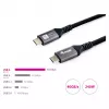 USB4 Gen3x2 C–C kaabel EQUIP 128380, 0,5 m, PD 3.1 240 W, 40 Gbps, 8K/60 Hz, must
