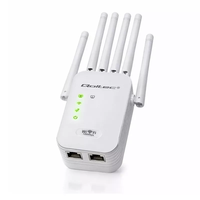 Wi‑Fi signaalivõimendi QOLTEC AC1200 – QOLTEC AC1200 kaheribaline signaalivõimendi