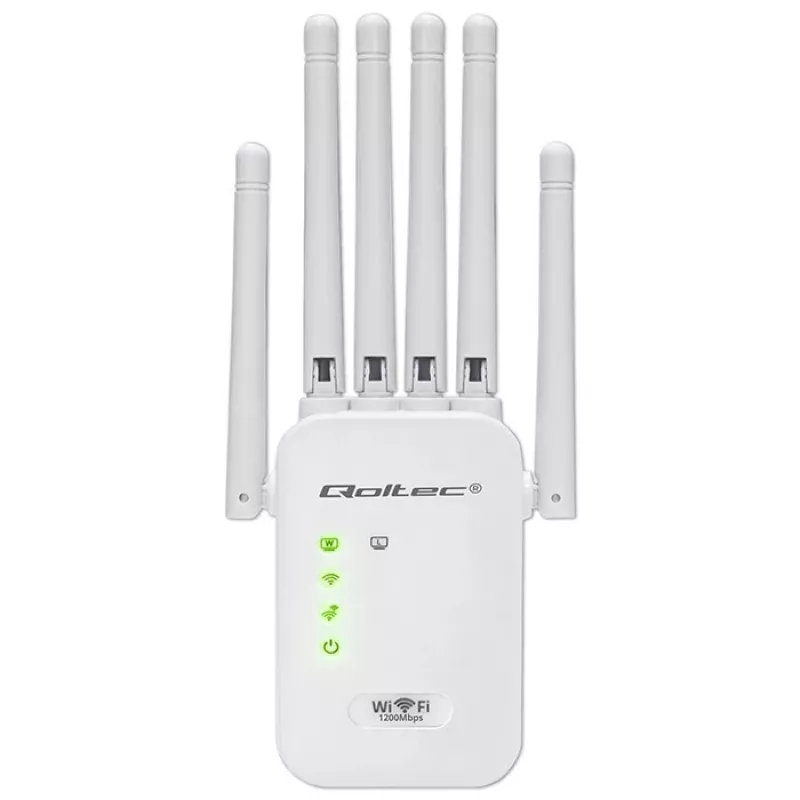 Wi‑Fi signaalivõimendi QOLTEC AC1200 – QOLTEC AC1200 kaheribaline signaalivõimendi