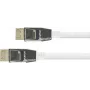 Anschlusskabel DisplayPort 1.2, 4K / UHD @60Hz, Vollmetallstecker, vergoldete Kontakte, OFC, Nylongeflecht weiß, 10m, PYTHON® Series (GC-M0200)