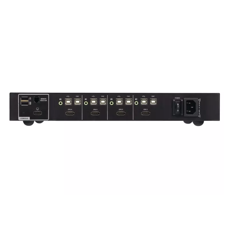 KVM-lüliti ATEN 4-pordiline USB HDMI CAC-iga, 4K UHD 3840x2160@60Hz, metallkorpus