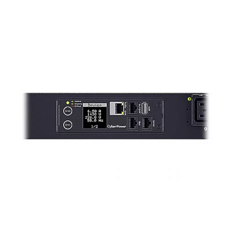 Toitejaotusseade CYBERPOWER PDU81404 — Mõõdetav/Jälgitav/Lülitatav 24x C13/C19 pistikupesa 0U Ühefaasiline 200–240V 16A