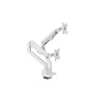 Monitor desk mount Arozzi AZ-ALZARE-NEO-DUO-WT for 2 screens, up to 81.3 cm (32 inch), 18 kg total, VESA 75x75–100x100, Valge