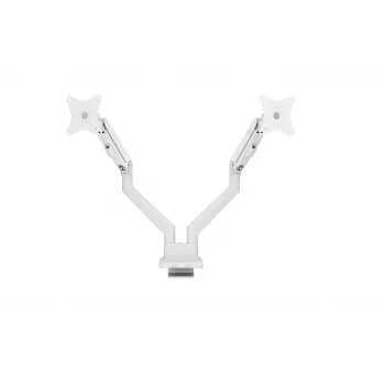 Monitor desk mount Arozzi AZ-ALZARE-NEO-DUO-WT for 2 screens, up to 81.3 cm (32 inch), 18 kg total, VESA 75x75–100x100, Valge
