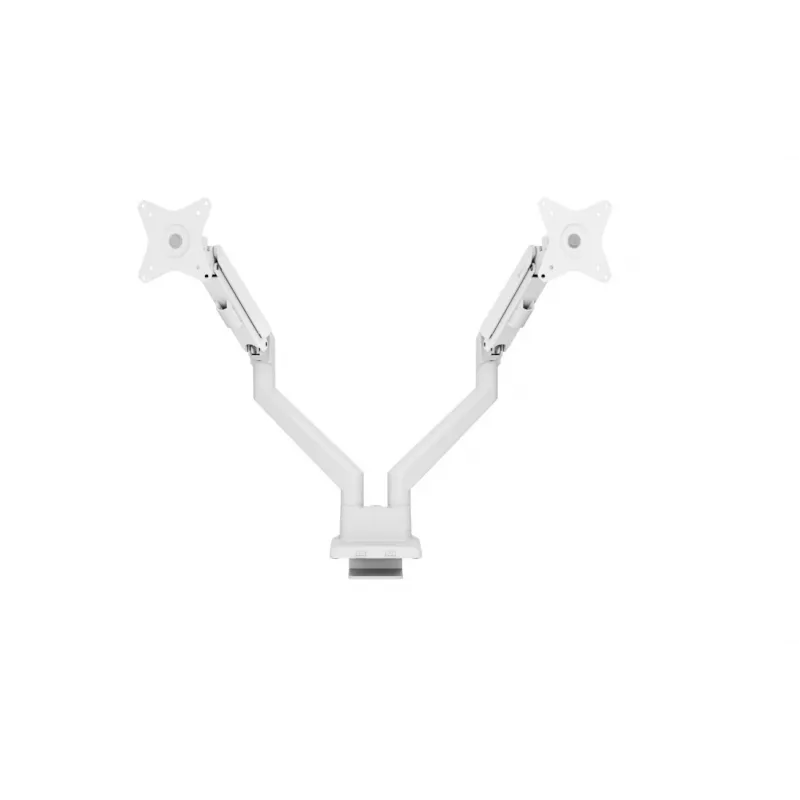Monitor desk mount Arozzi AZ-ALZARE-NEO-DUO-WT for 2 screens, up to 81.3 cm (32 inch), 18 kg total, VESA 75x75–100x100, Valge