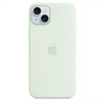 Silikoonümbris MagSafe'iga Apple iPhone 15 Plus'ile — silikoon, piparmündiroheline, 6,7-tollisele iPhone 15 Plus'ile