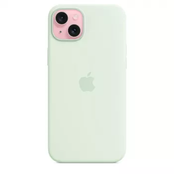 Silikoonümbris MagSafe'iga Apple iPhone 15 Plus'ile — silikoon, piparmündiroheline, 6,7-tollisele iPhone 15 Plus'ile