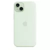 Silikoonümbris MagSafe'iga Apple iPhone 15 Plus'ile — silikoon, piparmündiroheline, 6,7-tollisele iPhone 15 Plus'ile