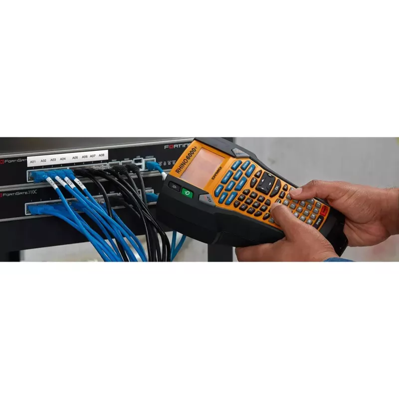 DYMO RHINO 6000+ ABC CASE UK otsepõletus-termosiire Kollane Must