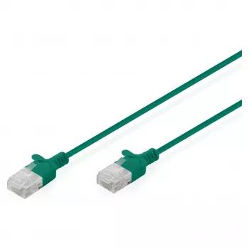 DIGITUSe õhuke CAT6 U-UTP ühenduskaabel, 0,3 m, roheline