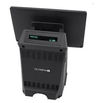 Kõik-ühes puuteekraaniga terminal Olympia T210 10 tolli (25,4 cm) LCD, Android 11, termosiirdeprinter, 8 cm laius, must