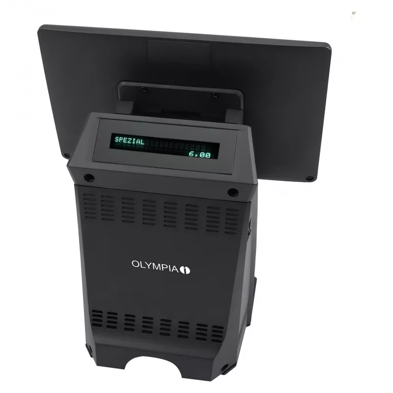 Kõik-ühes puuteekraaniga terminal Olympia T210 10 tolli (25,4 cm) LCD, Android 11, termosiirdeprinter, 8 cm laius, must
