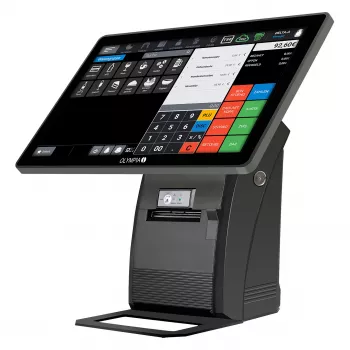 All-in-One Olympia T215K 15-tolline (38,1 cm) puutetundlik ekraan, Android 11, otsetermoprinter (8 cm), must