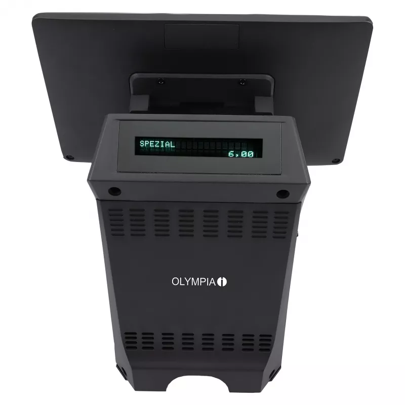 All-in-One Olympia T215K 15-tolline (38,1 cm) puutetundlik ekraan, Android 11, otsetermoprinter (8 cm), must