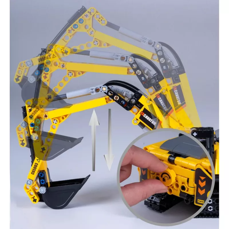 Ekskavaatorimudel Jamara CaDA Excavator Bricks, soovitatav vanus 8+, kaal 0,36 kg, must/kollane