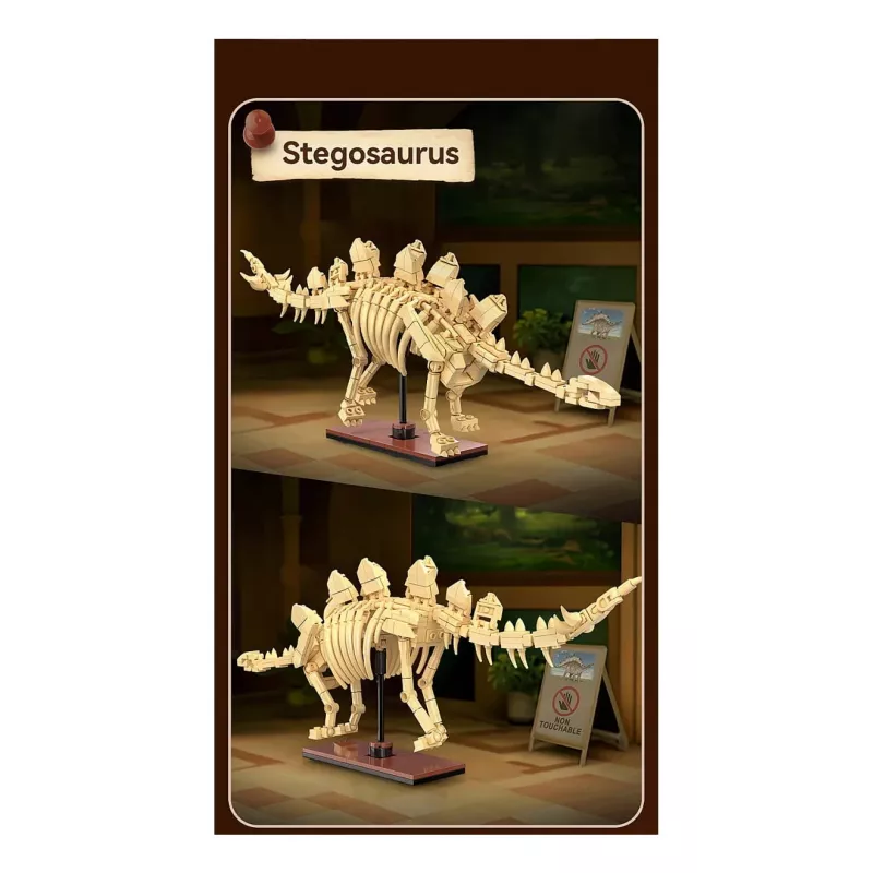 Ehituskomplekt Jamara CaDA Dinosaur fossil Stegosaurus — 297 tk, vanusele 8+, beež/pruun