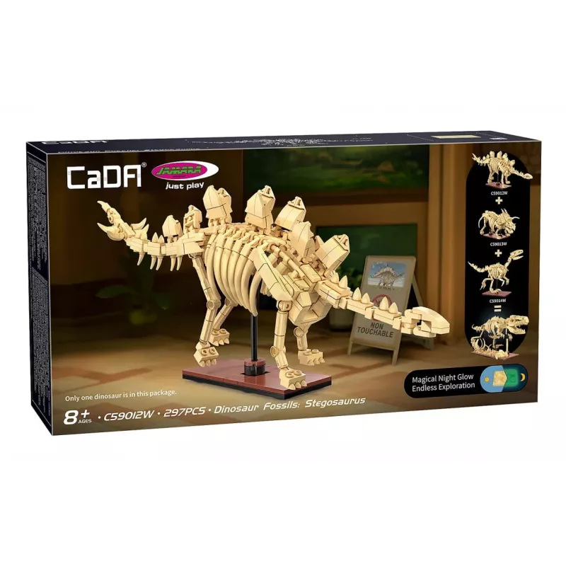 Ehituskomplekt Jamara CaDA Dinosaur fossil Stegosaurus — 297 tk, vanusele 8+, beež/pruun