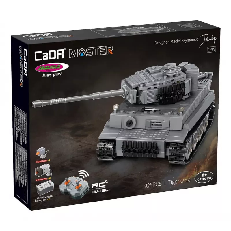 Tanki mudel Jamara CaDA Tiger 1:35 mõõtkavas, elektrimootor, Li‑Ion aku, vanusele 8+