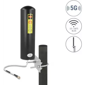 Antenn DELOCK 10037 5G LTE SMA-pistik ümmarguse suunadiagrammiga võimendus 3–5 dBi