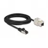 RJ45-pistikuga kaabel Keystone-mooduli RJ45-pesale DeLOCK 87029
