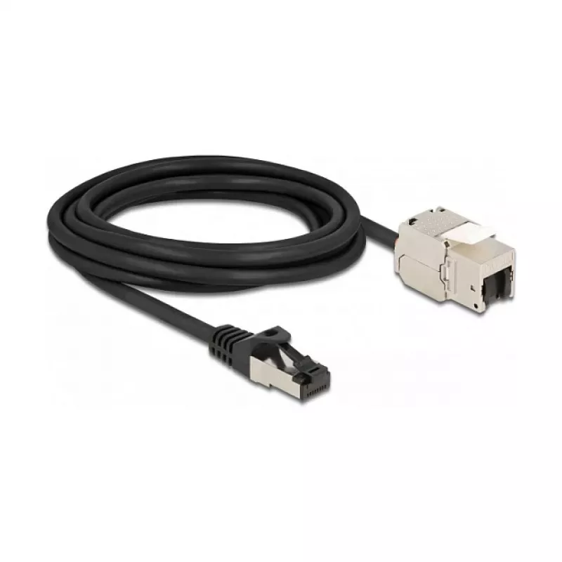 RJ45-pistikuga kaabel Keystone-mooduli RJ45-pesale DeLOCK 87029