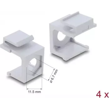 Keystone-kate valge 7 mm kaablisisendiga, 4 tk pakend — DELock 87609