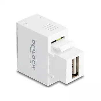 Seina keystone-moodul DELOCK USB-A laadimispordiga 5 W, valge