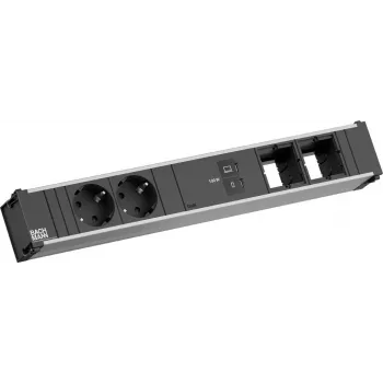 Pikendusjuhe Bachmann CONI 2x CEE 7/3 pistikupesa ja 1x USB-C 100W, 2x kaablikinnitusega pistikut, 0,2 m kaabel