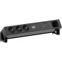 Toitemoodul Bachmann DESK2 3x Schuko (CEE 7/3), 1x USB-C 100W ja 1x kaablikinnitusega pistik, RAL9005