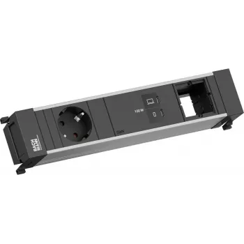 Power Frame pistikupesa Bachmann BM0023849, 1x CEE7/3, 1x USB-C PD 100W ja 1x sidur, 0,2 m kaabel