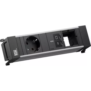 Jõuraami toitepistikumoodul Bachmann BM0024291, 1x CEE7/3, 1x USB-C PD 45W, 1x CM-kaabel pikkusega 0,2m