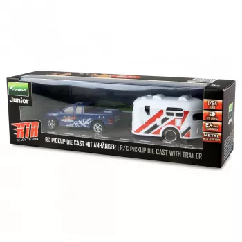 RC pikap Amewi 22680 1:64 mõõtkavas RTR koos haagisega, sinine