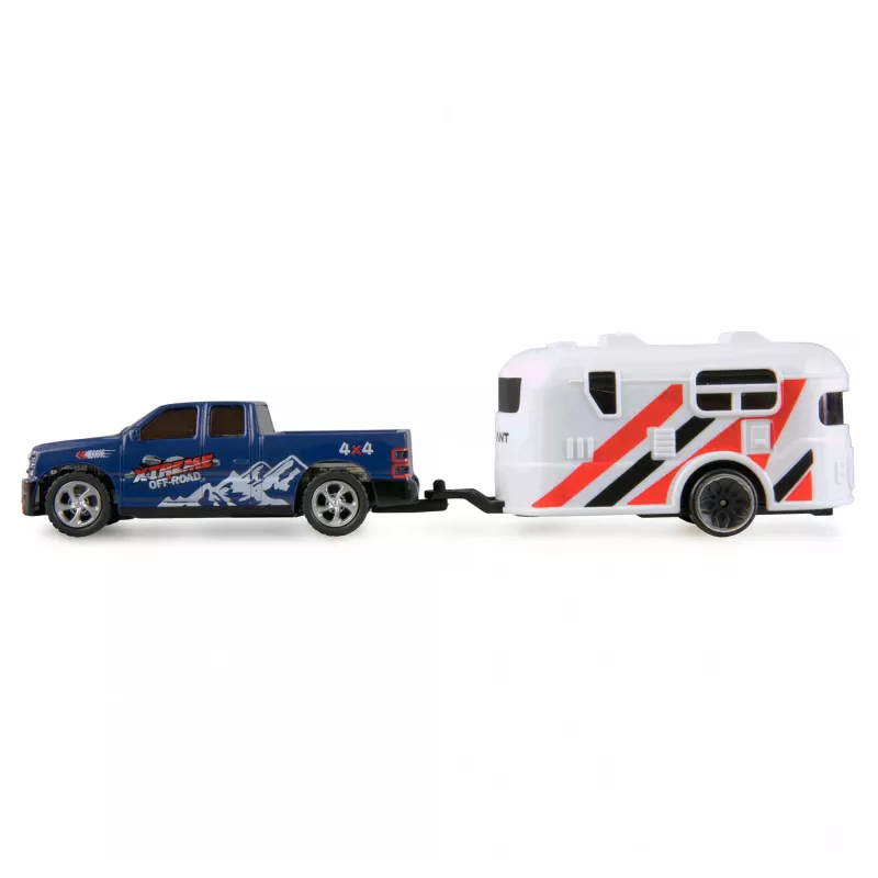 RC pikap Amewi 22680 1:64 mõõtkavas RTR koos haagisega, sinine