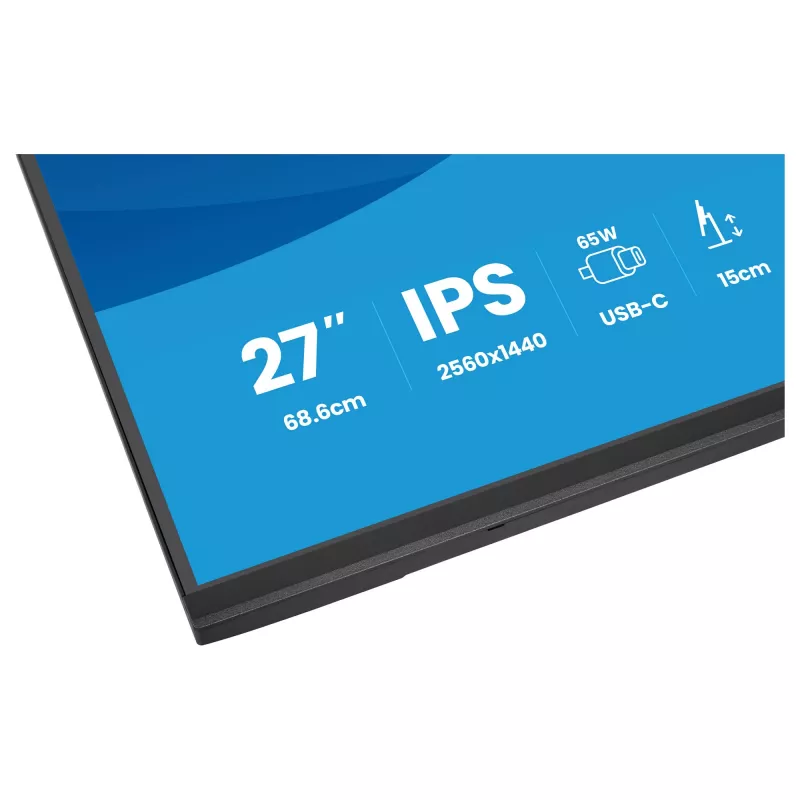 Arvutimonitor IIYAMA ProLite XB2797QSN-B1 27 tolli 2560x1440 Quad HD LCD IPS, matt, USB 3.2 jaotur, kõlarid, kõrguse reguleerimine, VESA