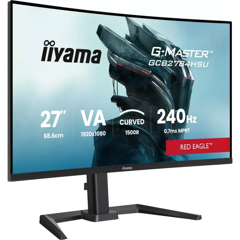 27-tolline IIYAMA G-MASTER GCB2784HSU-B1 kumer VA-mängumonitor 240 Hz FHD 1920x1080 USB-jaotur kõlarid VESA