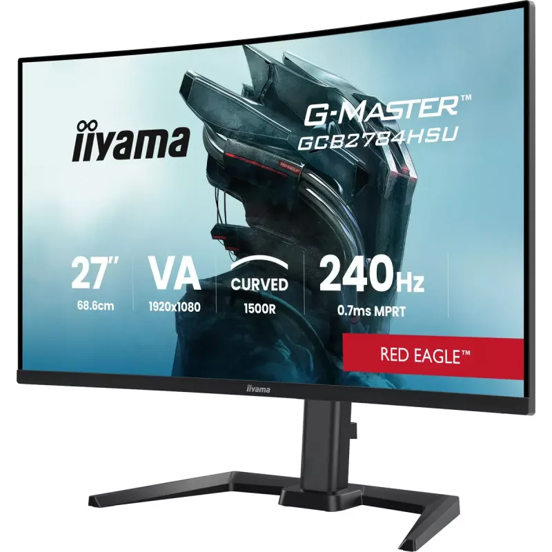 27-tolline IIYAMA G-MASTER GCB2784HSU-B1 kumer VA-mängumonitor 240 Hz FHD 1920x1080 USB-jaotur kõlarid VESA