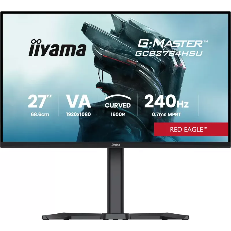 27-tolline IIYAMA G-MASTER GCB2784HSU-B1 kumer VA-mängumonitor 240 Hz FHD 1920x1080 USB-jaotur kõlarid VESA