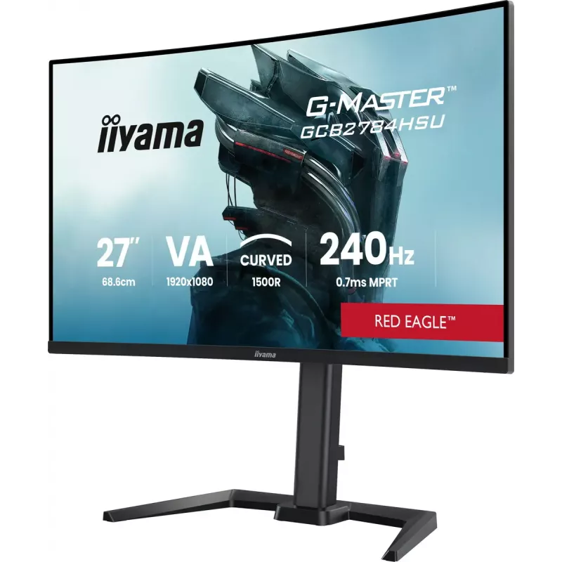 27-tolline IIYAMA G-MASTER GCB2784HSU-B1 kumer VA-mängumonitor 240 Hz FHD 1920x1080 USB-jaotur kõlarid VESA