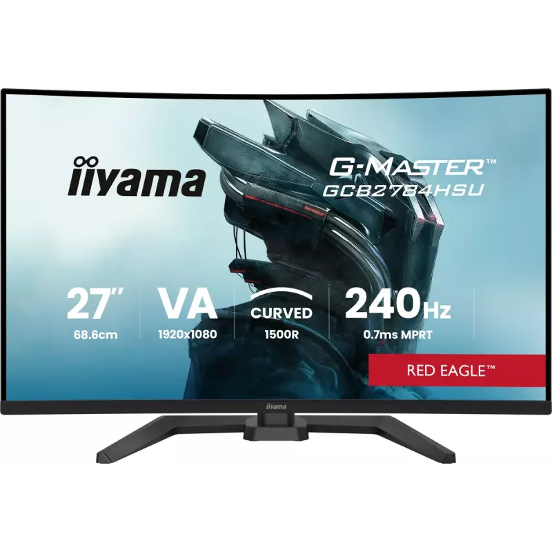 27-tolline IIYAMA G-MASTER GCB2784HSU-B1 kumer VA-mängumonitor 240 Hz FHD 1920x1080 USB-jaotur kõlarid VESA