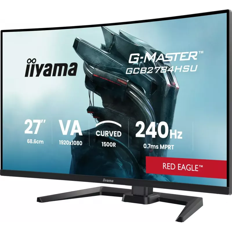 27-tolline IIYAMA G-MASTER GCB2784HSU-B1 kumer VA-mängumonitor 240 Hz FHD 1920x1080 USB-jaotur kõlarid VESA
