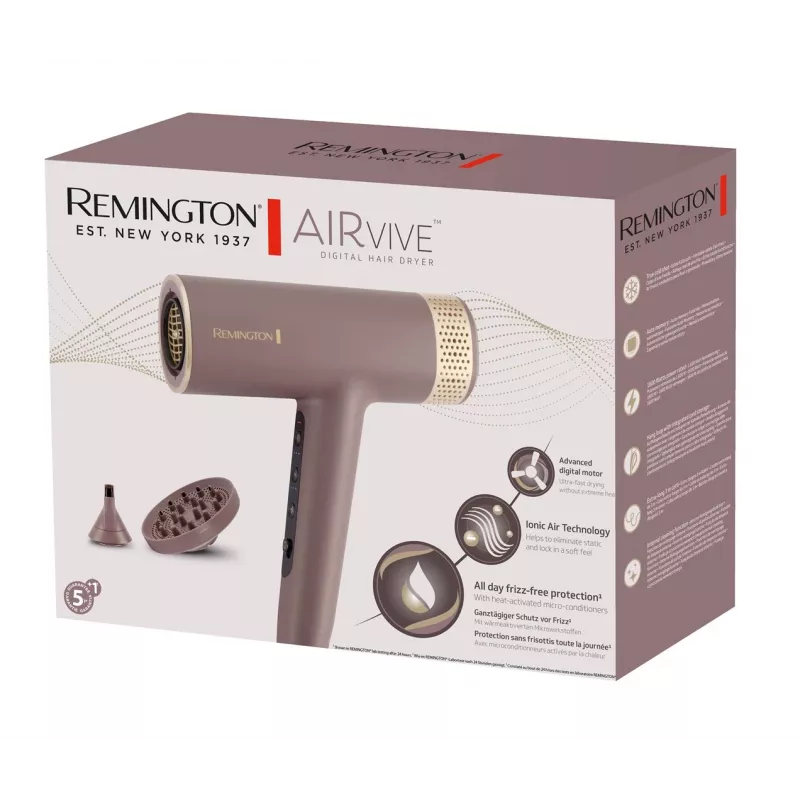 Föön Remington EC8930, 1600 W, digitaalne mootor, 110000 p/min, roosa, 3 m juhe