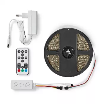 Nutikas ribavalgusti Nedis WIFILS51CRGB — Wi‑Fi, RGB, 24 W, 1 m kaabel, 12 mm laius